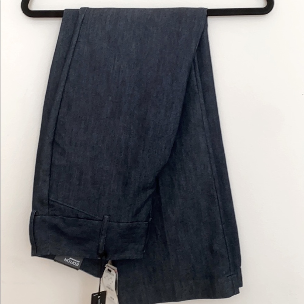 Express, EDITOR, low rise, dark denim wash pants